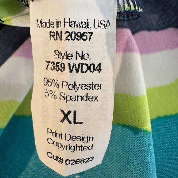 TORI RICHARD Honolulu Show Your Stripes Dress Size X-Large Striped Multicolor - Picture 10 of 11
